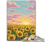 1000 Piece Jigsaw Puzzles for Adults Fantasy Sunflower Educational Games Home Decoration Educational Game for Birthday, Chrismas 26x38cm