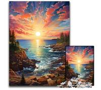 1000 Piece Jigsaw Puzzles for Adults Fantasy Sunset on The Beach Impossible Jigsaw Puzzles for Adults Erfect for Home Decor, Birthdays, Holidays, And Gifts 1000 PCS(38x26cm)