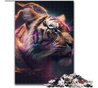 1000 Piece Jigsaw Puzzles for Adults Fantasy Tiger 1000 Pieces Puzzle Gifts Unique DIY Home Decor Gift Idea (Szie 26x38 cm)