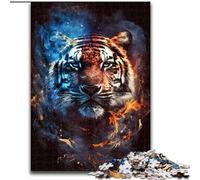 1000 Piece Jigsaw Puzzles for Adults Fantasy Tiger Made of Wood, Making It A Great Gift for Family Fun 50x75cm for Birthday Holiday Christmas