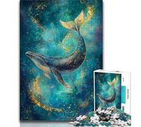 1000 Piece Jigsaw Puzzles for Adults Fantasy Whale Puzzles,Game Toys Every Piece Is Unique - Challenging Family Fun Game (size 38x26cm)