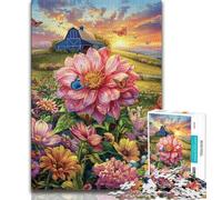 1000 Piece Jigsaw Puzzles for Adults Farm Flower Sea,Decompressing Intellectual Educational Toy Educational Game for Birthday,Chrismas 38x26cm