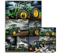 1000 Piece Jigsaw Puzzles for Adults Farm Implement Tractor Wooden Puzzles Games Toys Gift, Enhance Love between Couples for Age 14+ 50X75CM
