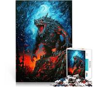 1000 Piece Jigsaw Puzzles for Adults Ferocious Beast Painting Stressabbau Lustige Aktivitäten für zu Hause, Geburtstagsgeschenk, Reisegeschenk,75x50cm
