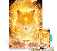 1000 Piece Jigsaw Puzzles for Adults Fiery Fox Spirit Herausfordernd Schwierig Verbessern Sie das Gedächtnis38x26cm