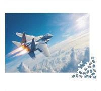 1000 Piece Jigsaw Puzzles for Adults Fighter Jet Jigsaw Puzzle Chinese Fighter Jets Wood Puzzle Beautiful Decoration Challenging Therapeutic Fun Fantasy & Mythology 1000pcs (75x50cm)