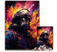 1000 Piece Jigsaw Puzzles for Adults Fireman's Colorful Psychedelic Difficult Puzzles for Adults Perfect for Halloween, Christmas, Birthday Gift 1000 PCS(75x50cm)