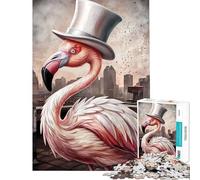 1000 Piece Jigsaw Puzzles for Adults Flamingo Ded in City Help The Brain Exercise Improve Memory Educational Game for 14+ Puzzle Game Offered (38x52cm)
