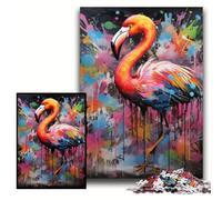 1000 Piece Jigsaw Puzzles for Adults Flamingo Wooden Jigsaw 50x75 cm Brain Challenge Game for Teenagers & Family Interaction