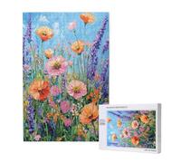 1000 Piece Jigsaw Puzzles for Adults Flower Jigsaw Comes with Packaging Box and Reference Pictures,Fun and Joyful Family Entertainment Games,Challenging Adult Puzzles Gifts Home Decor Lavender M-1950