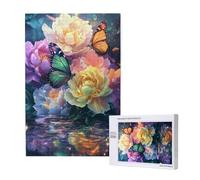 1000 Piece Jigsaw Puzzles for Adults Flower Jigsaw Comes with Packaging Box and Reference Pictures,Fun and Joyful Family Entertainment Games,Challenging Adult Puzzles Gifts Home Decor Butterfly M-1869
