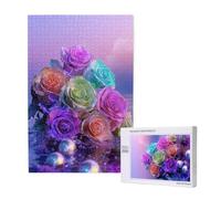 1000 Piece Jigsaw Puzzles for Adults Flower Jigsaw Comes with Packaging Box and Reference Pictures, Fun and Joyful Family Entertainment Games, Challenging Adult Puzzles Gifts Home Decor Pearl M-1970