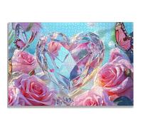 1000 Piece Jigsaw Puzzles for Adults, Flower Jigsaw Puzzles for Adults, Wooden Puzzle with Gift Box, Love Jigsaws for Family Educational Games, Unique Gifts for Women/Men, Home Wall Decor, -3089