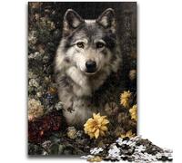 1000 Piece Jigsaw Puzzles for Adults Flowers And Wolves Teenager Jigsaw,Birthday Present, Gifts, Wall Art for Age 14 Years Up (38x26cm)