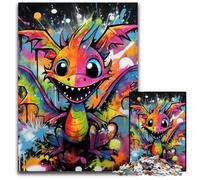 1000 Piece Jigsaw Puzzles for Adults Flying Dragon Graffiti Painting Jigsaw Puzzles for Adults Perfect for Halloween, Christmas, Birthday Gift 26X38CM/10.23x14.96inch