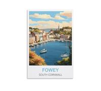 1000 Piece Jigsaw Puzzles for Adults，Fowey South Cornwall 1000 Piece Puzzle Educational Games Home Decoration Puzzle 38x26cm