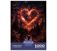 1000 Piece Jigsaw Puzzles for Adults Fox Gazing at Starry Heart in Forest Adult Jigsaw Hands-on Game Analysis And Logic Parent-child Interaction 52x38cm/1000pcs