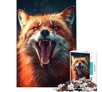 1000 Piece Jigsaw Puzzles for Adults Fox Shows What He Can Do Fun at Home Activities, Home Art Decor Brain Teaser Game for And from 14 Years And over (38x26cm)