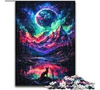 1000 Piece Jigsaw Puzzles for Adults Fox Under The Planet 1000 Piece Jigsaw Puzzle Home Wall Decor & Family Game Gift (Size 50x75cm)