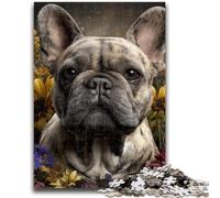 1000 Piece Jigsaw Puzzles for Adults French Bulldog Educational Family Game Deal As Gifts for The Whole Family for And Age 14 Years Up 50x75cm