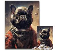 1000 Piece Jigsaw Puzzles for Adults French Bulldog Mars Jigsaw Puazzles for Adults for Birthdays Holidays Best for Christmas 1000 PCS(38x26cm)