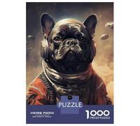 1000 Piece Jigsaw Puzzles for Adults French Bulldog Mars Puzzles for Adults Relaxing Games A Work of Art Difficult And Challenge 38x26cm/1000pcs