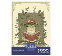 1000 Piece Jigsaw Puzzles for Adults Frog Reading Book Teenager Puzzles Family Game Improve Memory Difficult And Challenge 70x50cm/1000pcs