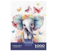1000 Piece Jigsaw Puzzles for Adults Funny Baby Elephant Teenager Puzzles Family Game Improve Memory Difficult And Challenge 38x26cm/1000pcs
