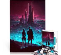 1000 Piece Jigsaw Puzzles for Adults Futuristic Reverie City Brain Teaser Every Piece is Unique - Challenging Family Fun Game 26x38cm