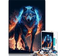 1000 Piece Jigsaw Puzzles for Adults Galactic Art Wolf Puzzles for Adults,with Matching Poster And Trivia Sheet for Ages 14+ (size 38x26cm)
