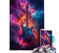 1000 Piece Jigsaw Puzzles for Adults Galactic Guitar Glow- Adult Jigsaw Puzzle Brain Teaser Game Hand Speed Race Birthday And Unique Gifts (size 50x75cm)