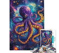 1000 Piece Jigsaw Puzzles for Adults Galactic Octopus Family Games for Educational Game Challenge Toy Secret Santa Gifts Enhance Memory (size 75x50cm)