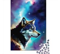 1000 Piece Jigsaw Puzzles for Adults Galactic Wolf Jigsaw Puzzle Adult Paper Puzzles Family Entertainment Toys 1000pcs (38x26cm)