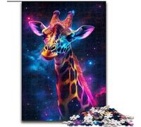 1000 Piece Jigsaw Puzzles for Adults Galaxy Giraffe Jigsaw Made of Wood, Educational Activity for Cognitive Skills Cognitive Skill Improvement 1000pcs(50x75cm)