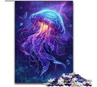 1000 Piece Jigsaw Puzzles for Adults Galaxy Jellyfish Suitable for Ages 14 And Up Suitable for Couples Gifts for Friends And Family 26x38cm