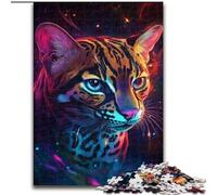 1000 Piece Jigsaw Puzzles for Adults Galaxy Ocelot Puzzle Made of cardboard,Brain Teaser Game for Teenagers, Perfect 1000pcs(26x38cm)