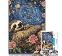 1000 Piece Jigsaw Puzzles for Adults Galaxy Sloth Teenager Jigsaw,Learning Educational Toys Family Games Unique Birthday And Gifts (size 75x50cm)