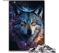 1000 Piece Jigsaw Puzzles for Adults Galaxy Wolf Wooden Jigsaw Puzzles for Adults size 50x75cm Creative Family Game & Home Decor, for Teenagers