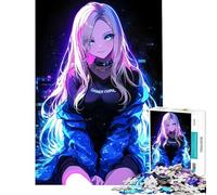 1000 Piece Jigsaw Puzzles for Adults Gamer Girl Anime Glow Jigsaw Puzzle Hands-on Game But Fun And Humorous for Is Ideal As A Gifts (Size 75x50cm)