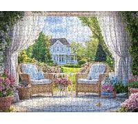 1000 Piece Jigsaw Puzzles for Adults, garden architecture Wooden Puzzle Hard Difficult Challenging Puzzle, jigsaw Puzzle 29.5 x 19.7 inches, Stress Relief Wall Decor, Educational Games, Gifts w0-311