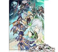 1000 Piece Jigsaw Puzzles for Adults Genshin Impact Jigsaw Puzzles Cardboard puzzles Adults Puzzles Gifts （Size 26x38cm）
