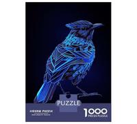 1000 Piece Jigsaw Puzzles for Adults Geometric Blue Jay Bird Adult Jigsaw Hands-on Game Analysis And Logic Parent-child Interaction 38x26cm/1000pcs