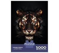 1000 Piece Jigsaw Puzzles for Adults Geometric Tiger Animation Jigsaws for Adults Brain Teaser Game Stress Reliever for Is Ideal As A Gift 52x38cm/1000pcs