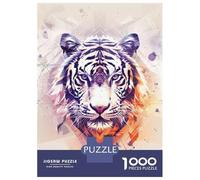 1000 Piece Jigsaw Puzzles for Adults Geometric Tiger Wall Art Print-1 Adult Puzzles Hands-on Game Stress Reliever Difficult And Challenge 70x50cm/1000pcs