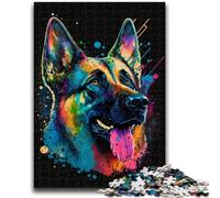 1000 Piece Jigsaw Puzzles for Adults German Shepherd for Ages 14 And over For Family Fun & Game Night Gift Toys 50x75cm
