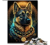 1000 Piece Jigsaw Puzzles for Adults German Shepherd Puzzle Made of Wood,for Teenager & Family Fun, 1000pcs(50x75cm)