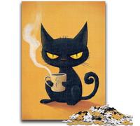 1000 Piece Jigsaw Puzzles for Adults Gifts Abstract Art Black Cat 1000 Pieces for Teenagers,Educational Games DIY Toys Great Gifts And Toys (38x26cm)