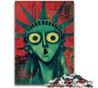 1000 Piece Jigsaw Puzzles for Adults Gifts Abstract Statue of Liberty Artistic Wall Decor & Birthday Gift Idea for Friends, Home Office 26x38cm