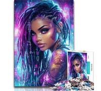 1000 Piece Jigsaw Puzzles for Adults Gifts African American Woman,Decompressing Intellectual Educational Toy Birthday Present,Gifts 50x75cm