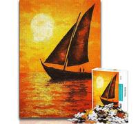 1000 Piece Jigsaw Puzzles for Adults Gifts African Sailboat Puzzles for Adults,Perfect for Game Nights, Colorful Toy for Home Gift (size 75x50cm)